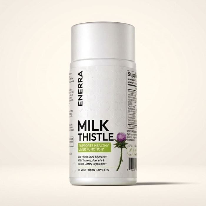 Enerra Milk Thistle, 80% Silymarin, 90 vegetarian capsules.